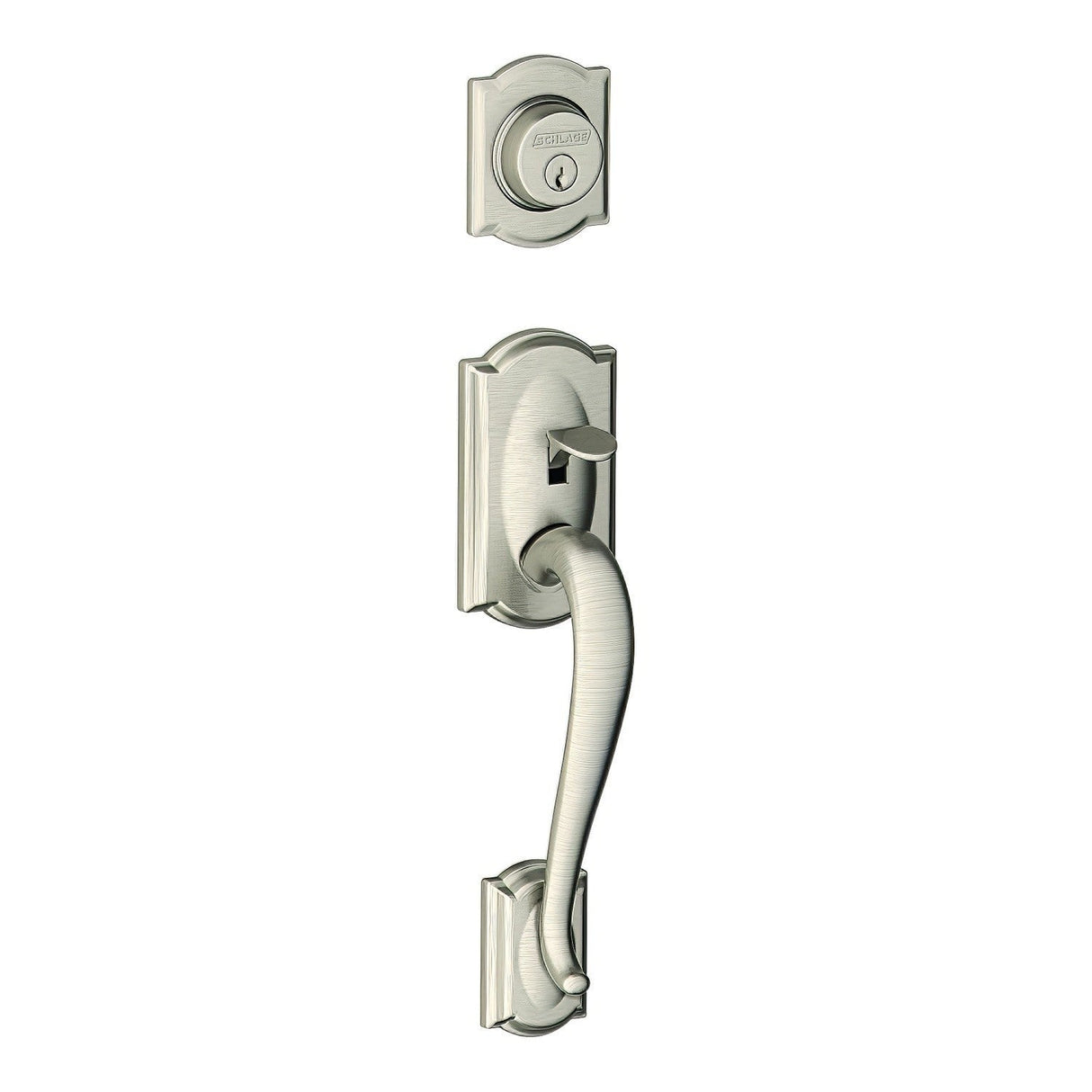 Schlage FC58CAM619 satin nickel single cylinder handleset