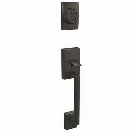 Schlage FC58CEN530 black stainless single cylinder handleset