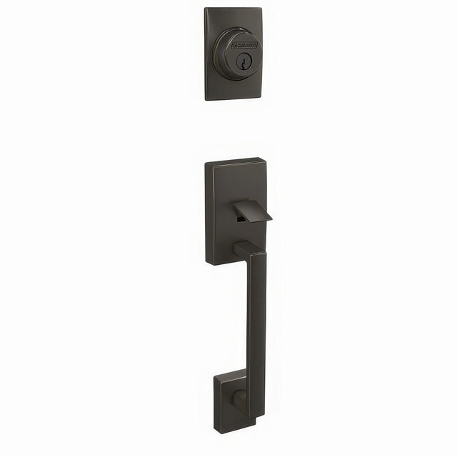 Schlage FC58CEN530 black stainless single cylinder handleset