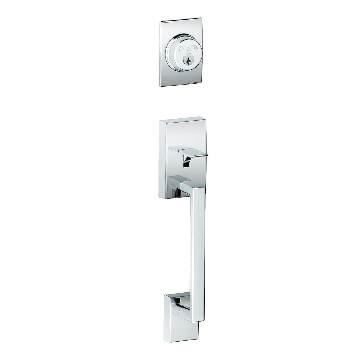 Schlage FC58CEN625 bright chrome single cylinder handleset