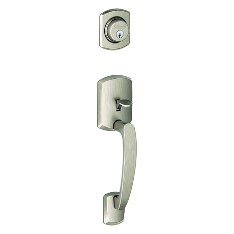 Schlage FC58GRW619 satin nickel single cylinder handleset