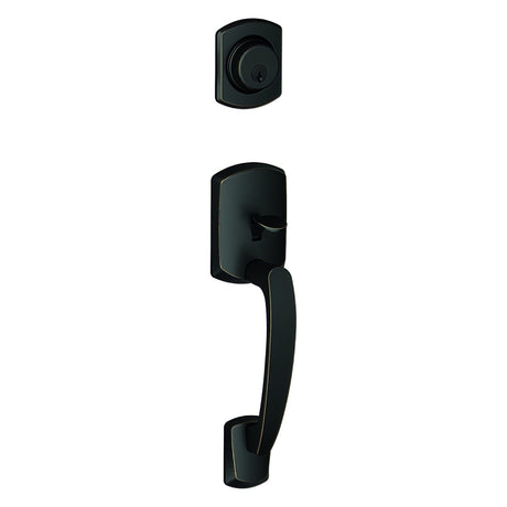 Schlage FC58GRW716 aged bronze single cylinder handleset