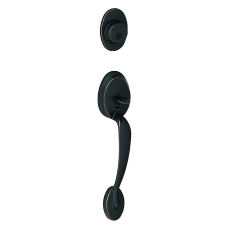 Schlage FC58PLY716 aged bronze single cylinder handleset