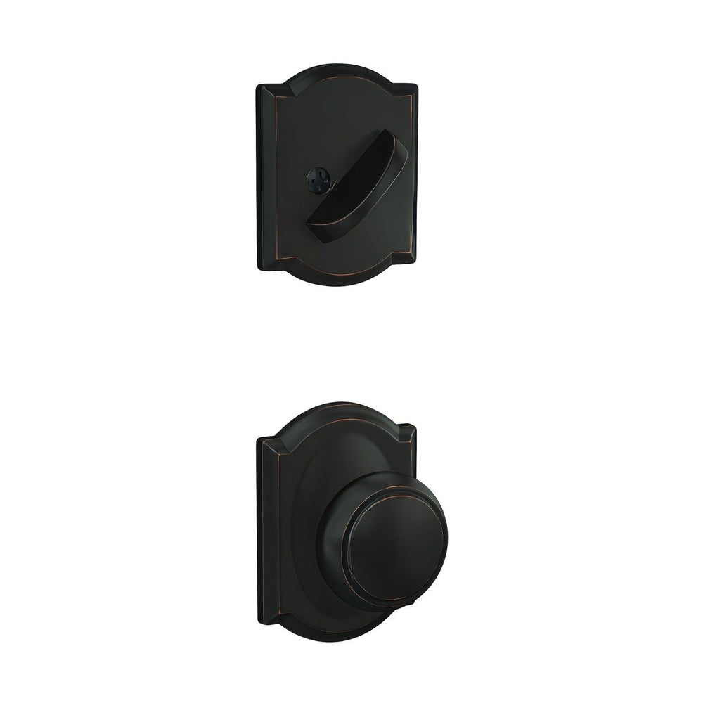 Schlage FC59AND716CAM aged bronze interior active trim
