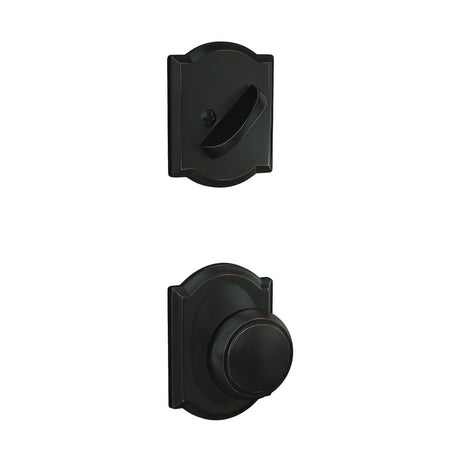 Schlage FC59AND716CAM aged bronze interior active trim