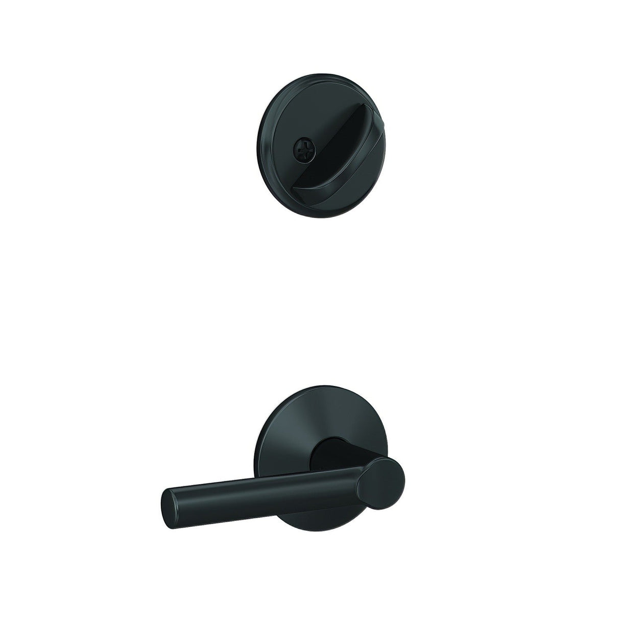 Schlage FC59BRW622KIN matte black interior active trim