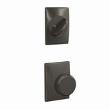 Schlage FC59BWE530CEN black stainless interior active trim
