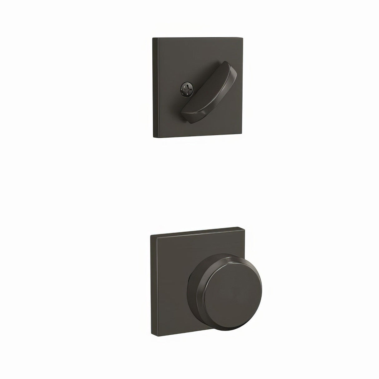 Schlage FC59BWE530COL black stainless interior active trim