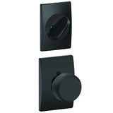 Schlage FC59BWE622CEN matte black interior active trim