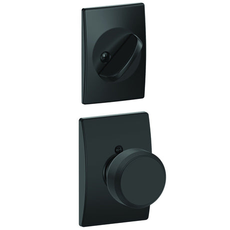 Schlage FC59BWE622CEN matte black interior active trim