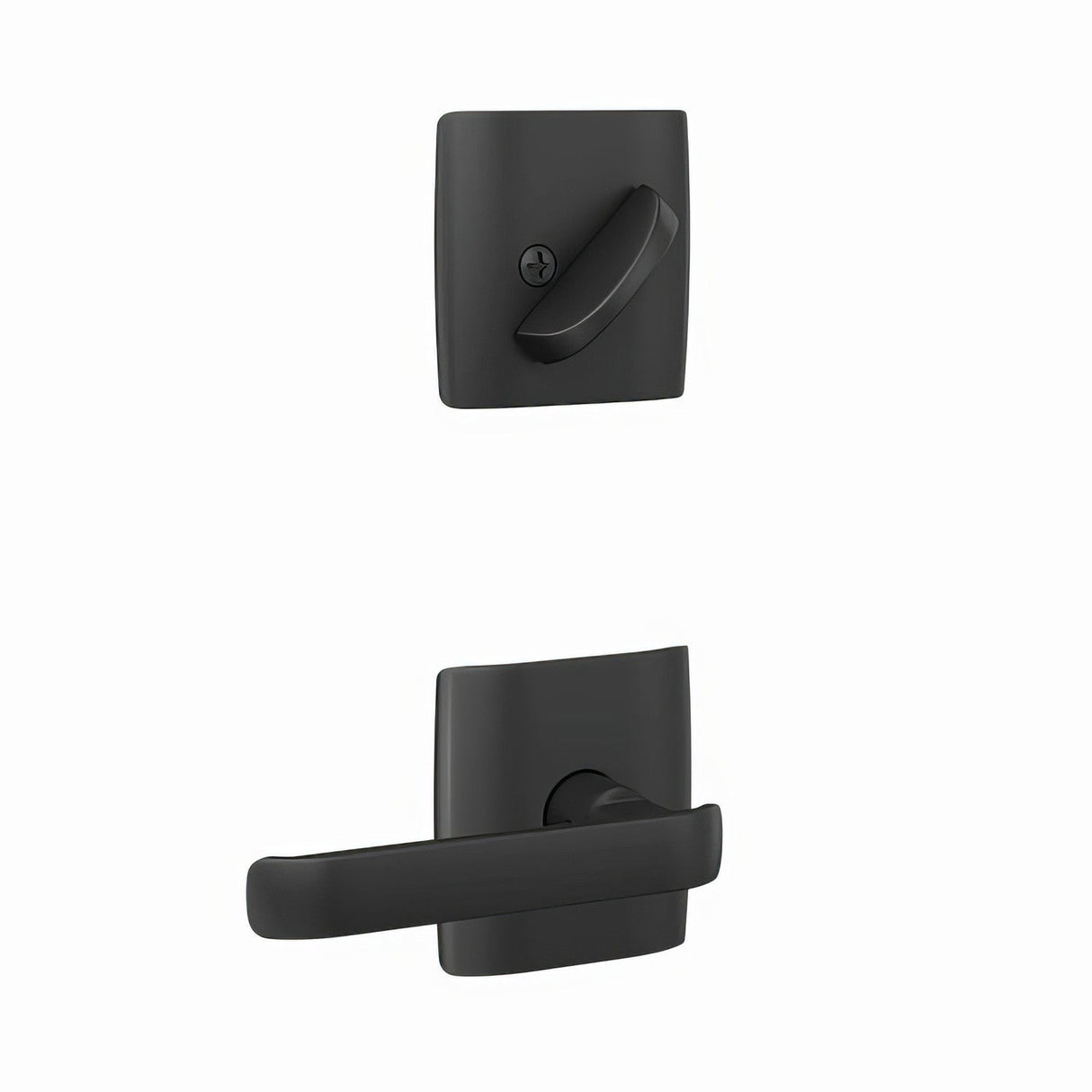 Schlage FC59CYB622DLT matte black interior active trim