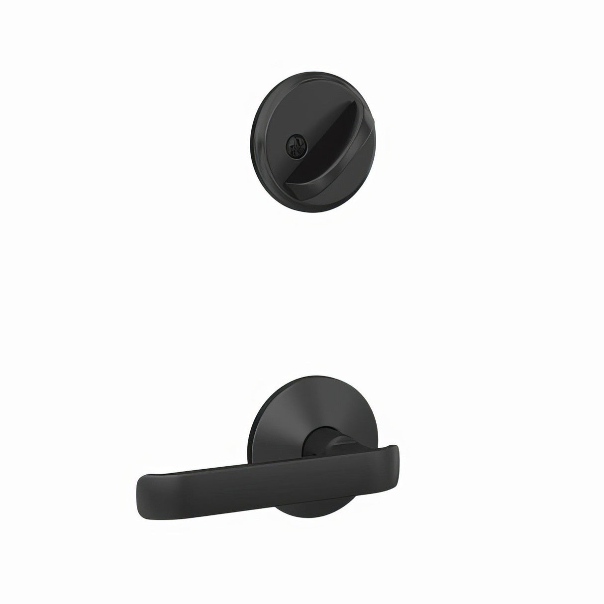 Schlage FC59CYB622KIN matte black interior active trim