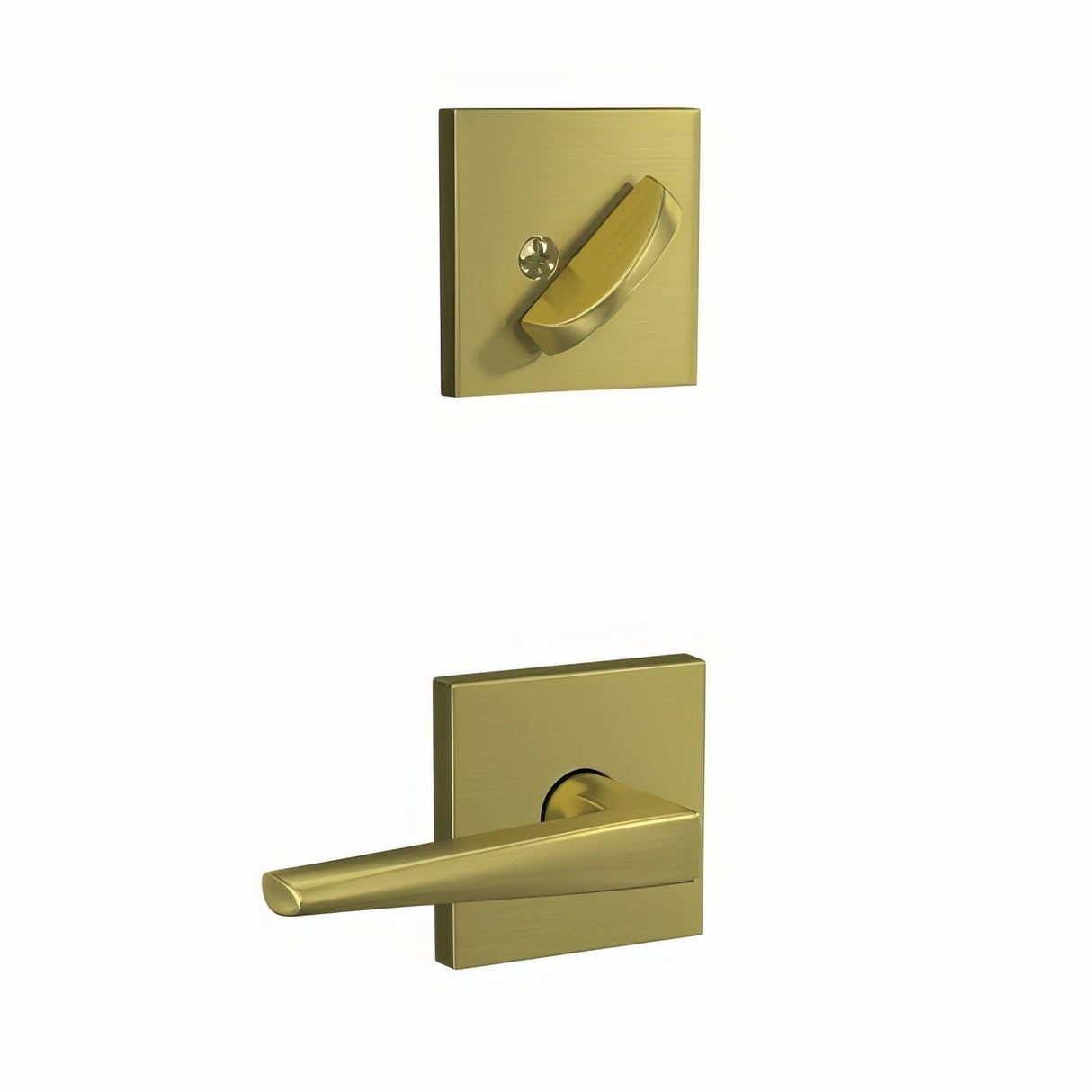 Schlage FC59ELR608COL satin brass interior active trim