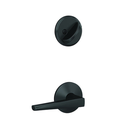 Schlage FC59ELR622KIN matte black interior active trim