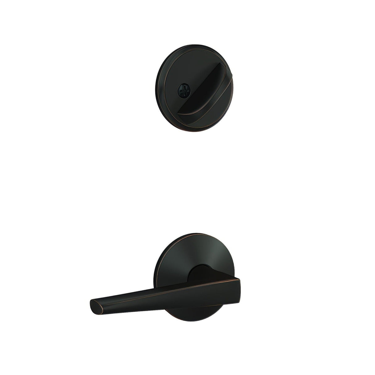 Schlage FC59ELR716KIN aged bronze interior active trim