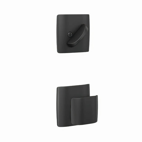 Schlage FC59GAN622DLT matte black interior active trim