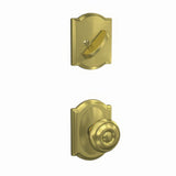 Schlage FC59GEO608CAM satin brass interior active trim