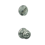 Schlage FC59GEO619ALD satin nickel interior active trim