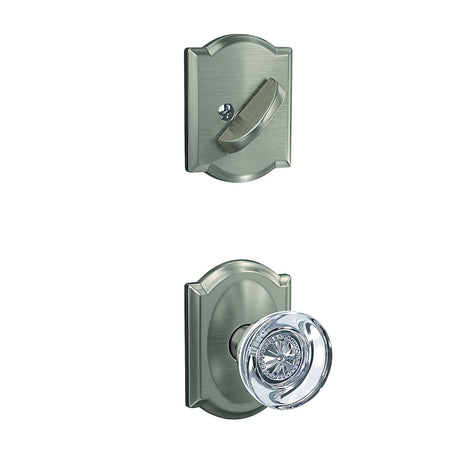 Schlage FC59HOB619CAM satin nickel interior active trim