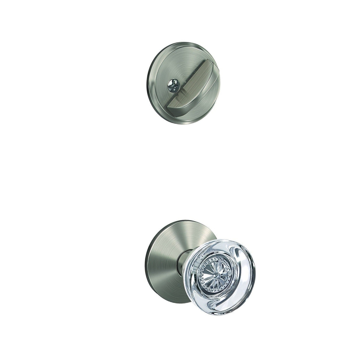 Schlage FC59HOB619KIN satin nickel interior active trim