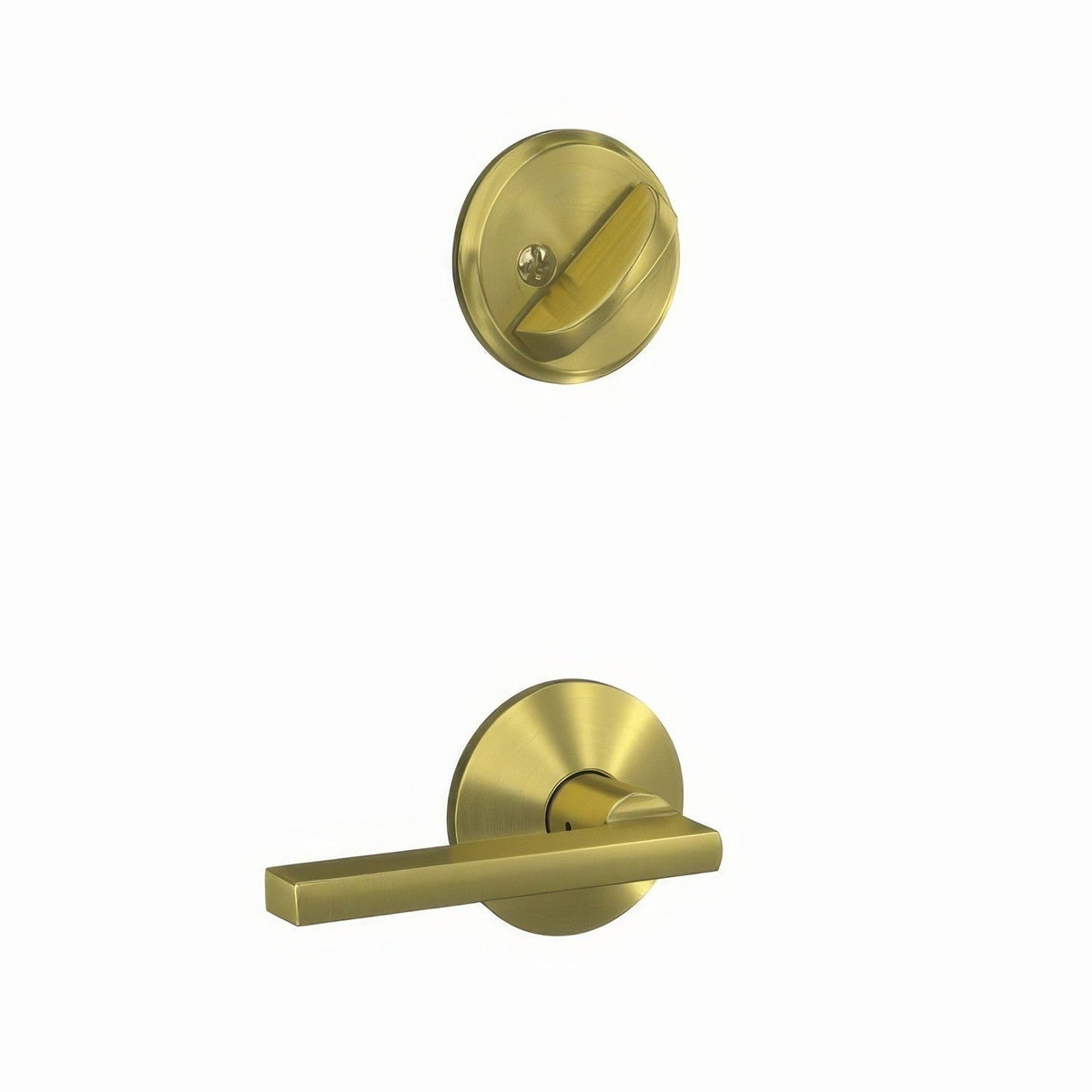 Schlage FC59LAT608KIN satin brass interior active trim