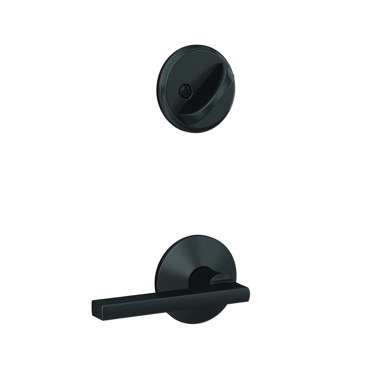 Schlage FC59LAT622KIN matte black interior active trim