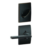 Schlage FC59LAT716CEN aged bronze interior active trim