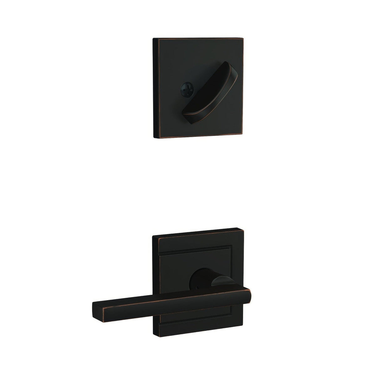 Schlage FC59LAT716ULD aged bronze interior active trim