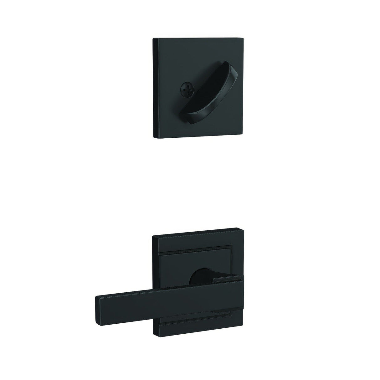 Schlage FC59NBK622ULD matte black interior active trim