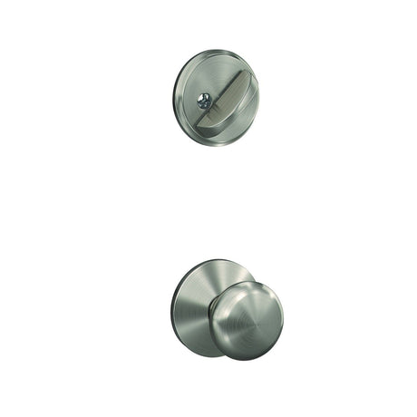 Schlage FC59PLY619KIN satin nickel interior active