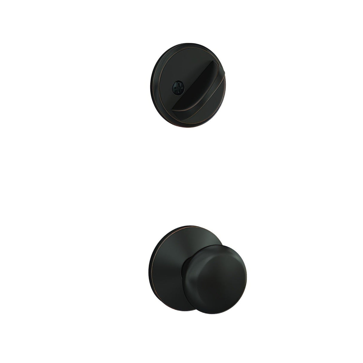 Schlage FC59PLY716KIN aged bronze interior active