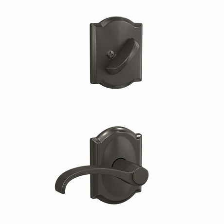 Schlage FC59WIT530CAM black stainless interior active