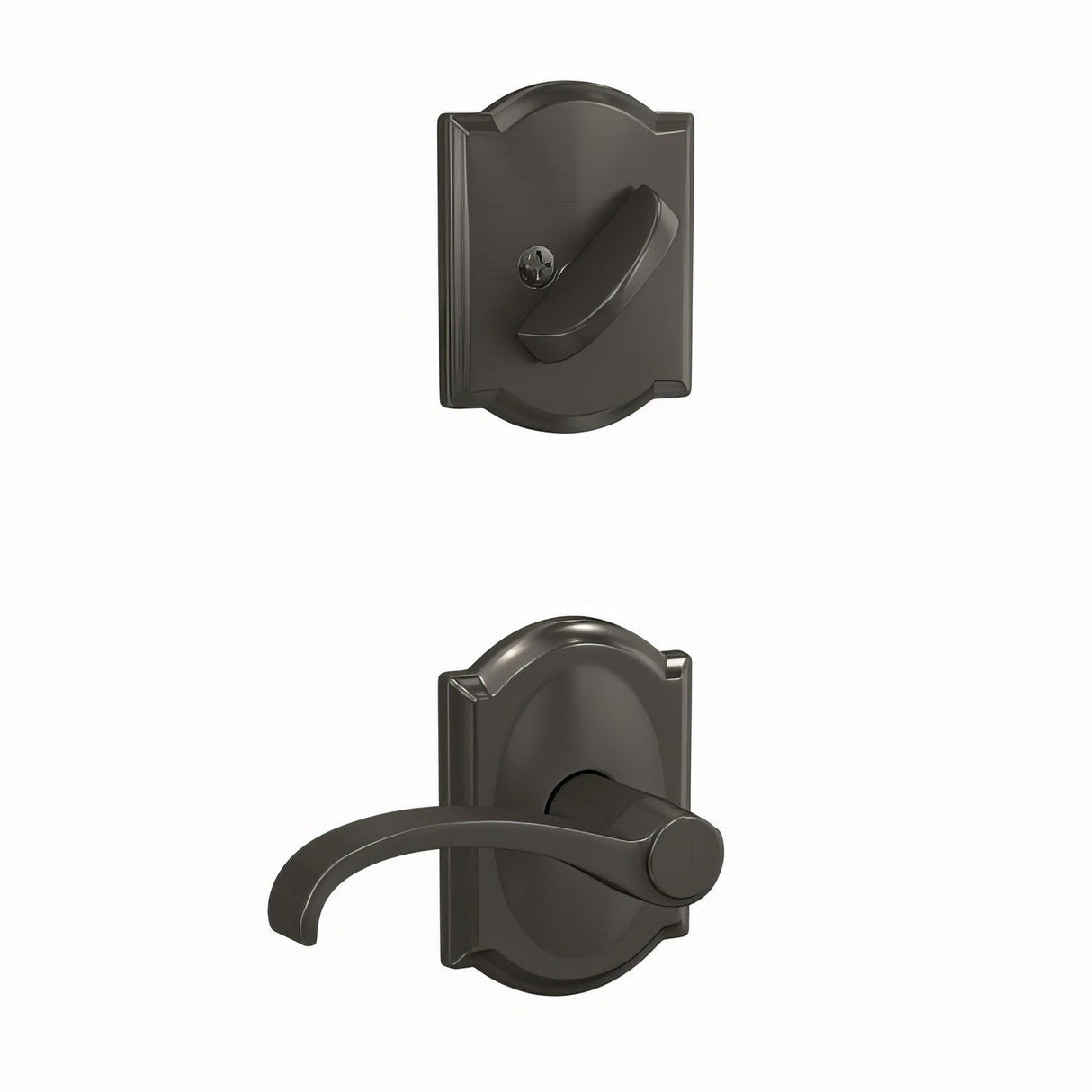 Schlage FC59WIT530CAM black stainless interior active