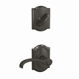 Schlage FC59WIT530CAM black stainless interior active