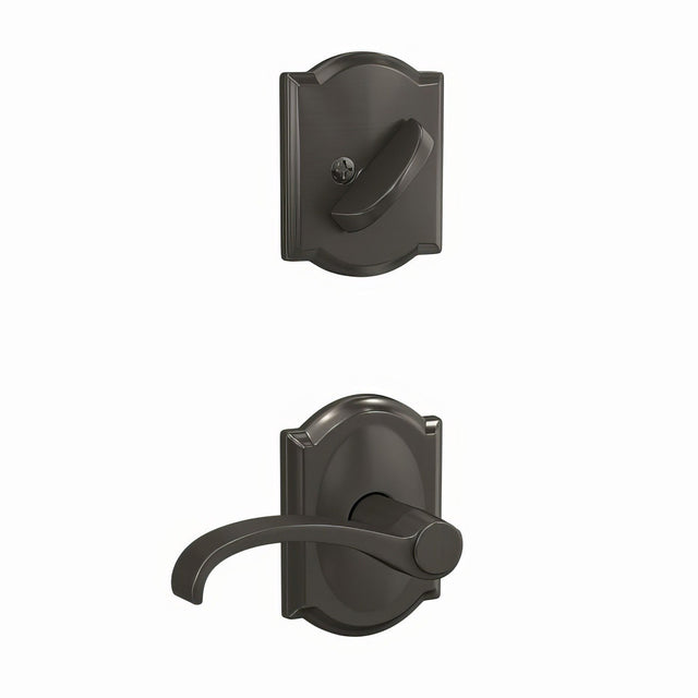 Schlage FC59WIT530CAM black stainless interior active