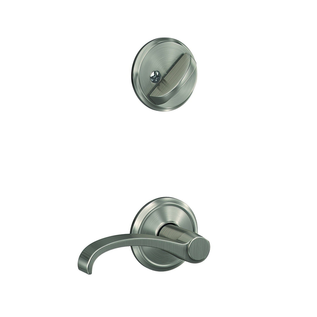 Schlage FC59WIT619ALD satin nickel interior active