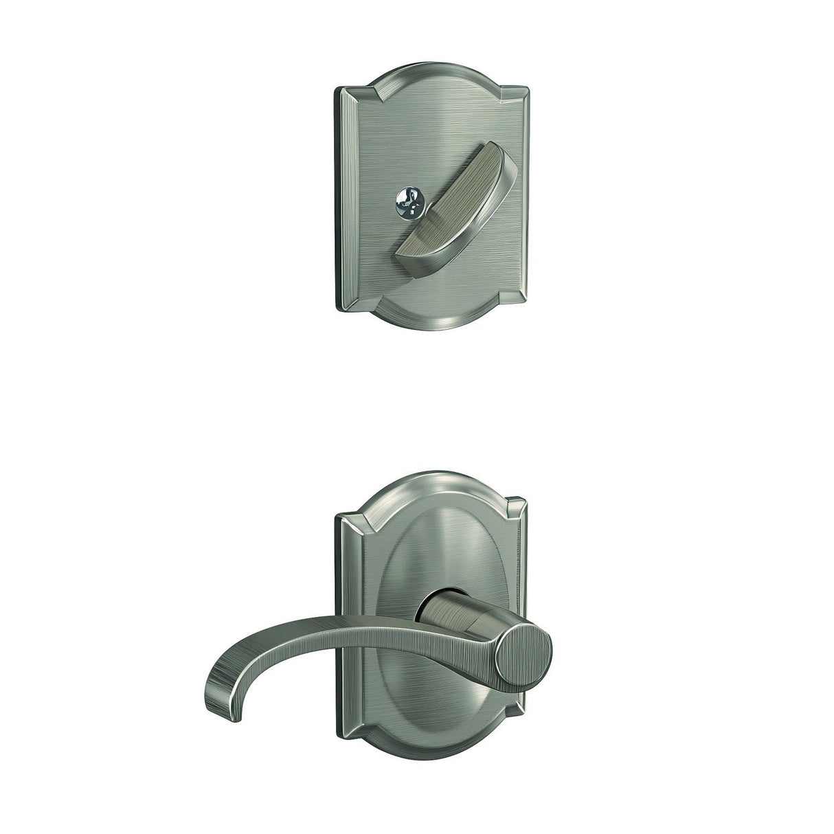 Schlage FC59WIT619CAM satin nickel interior active