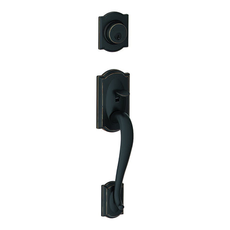 Schlage FC92CAM716 aged bronze dummy handleset