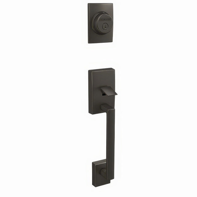 Schlage FC92CEN530 black stainless dummy handleset