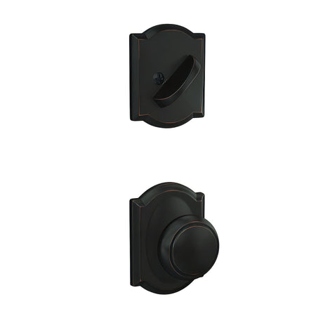 Schlage FC94AND716CAM aged bronze dummy interior trim