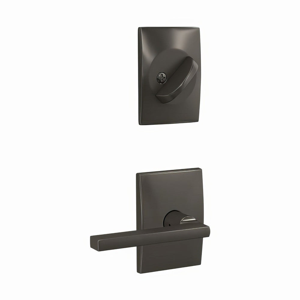 Schlage FC94LAT530CEN black stainless dummy interior trim