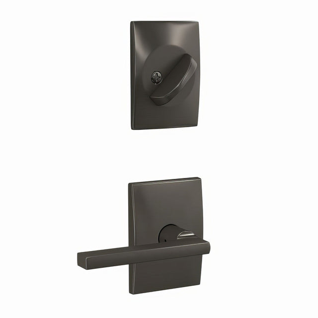 Schlage FC94LAT530CEN black stainless dummy interior trim