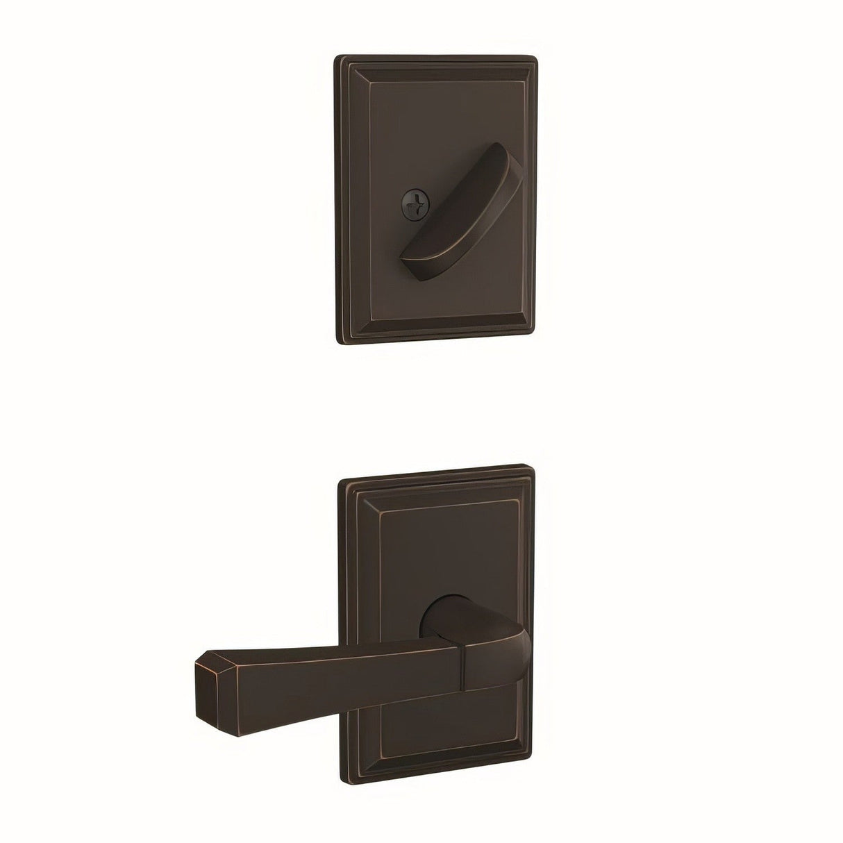 Schlage FC94RVT716GDV aged bronze dummy interior trim
