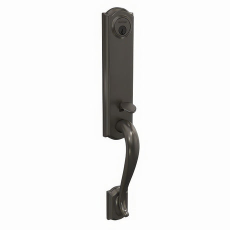 Schlage FCT58CAM530 black stainless single cylinder handleset
