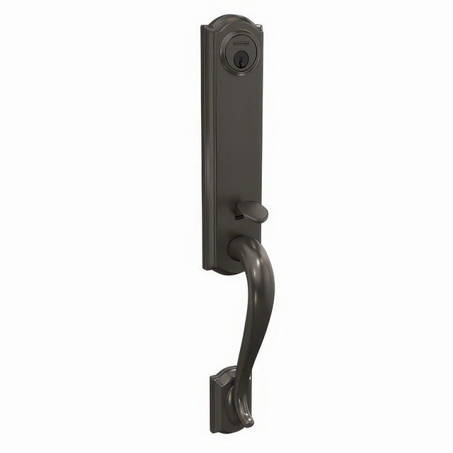 Schlage FCT58CAM530 Schlage Custom Series single cylinder handleset in satin stainless, additional view