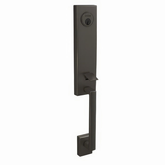 Schlage FCT58CEN530 black stainless single cylinder handleset