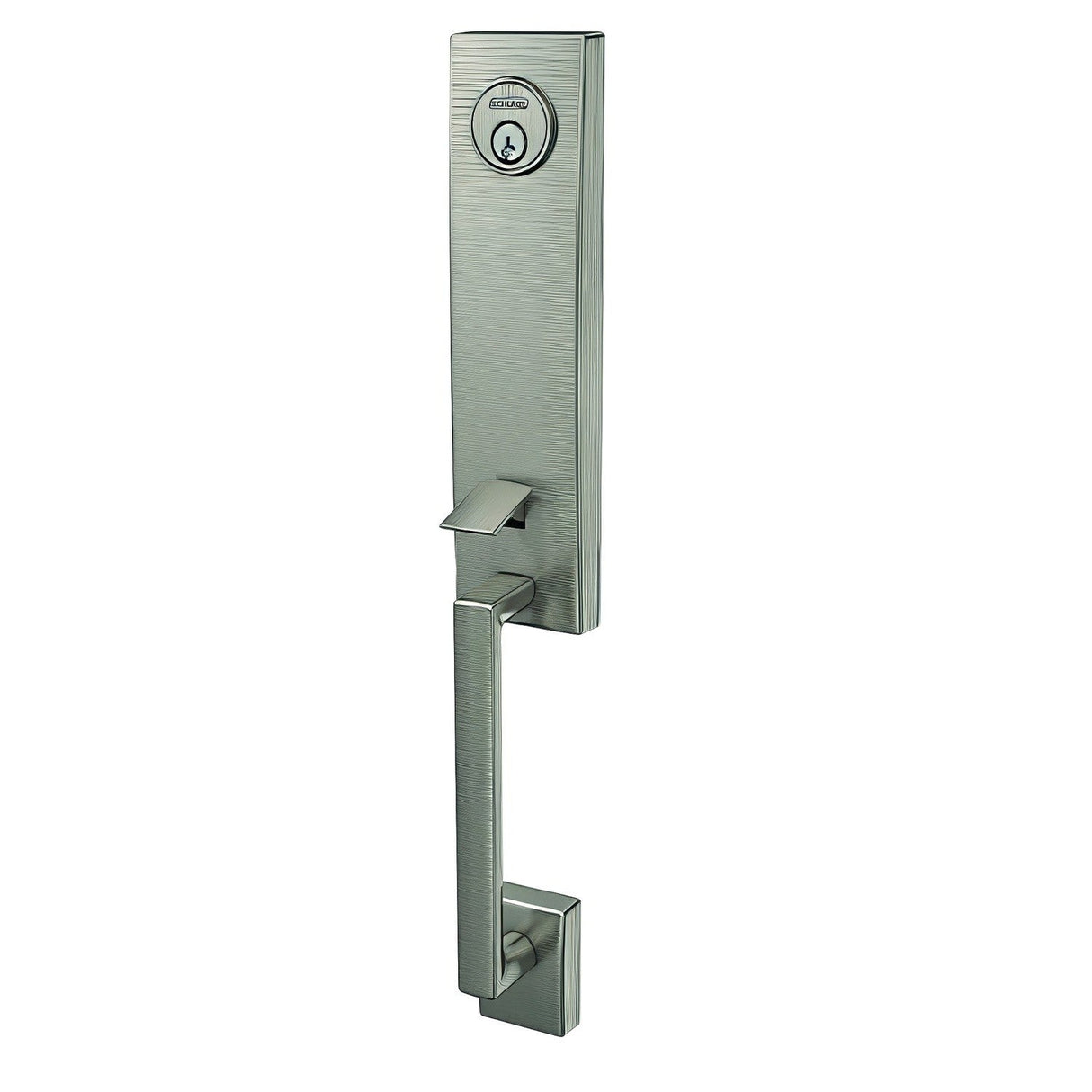 Schlage FCT92CEN619 Schlage Custom Series dummy handleset in satin stainless, additional view