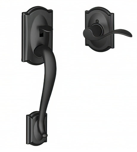 Schlage FE285CAM622ACCCAMLH matte black electronic keypad lower half handleset