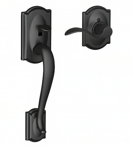 Schlage FE285CAM622ACCCAMRH matte black electronic keypad lower half handleset