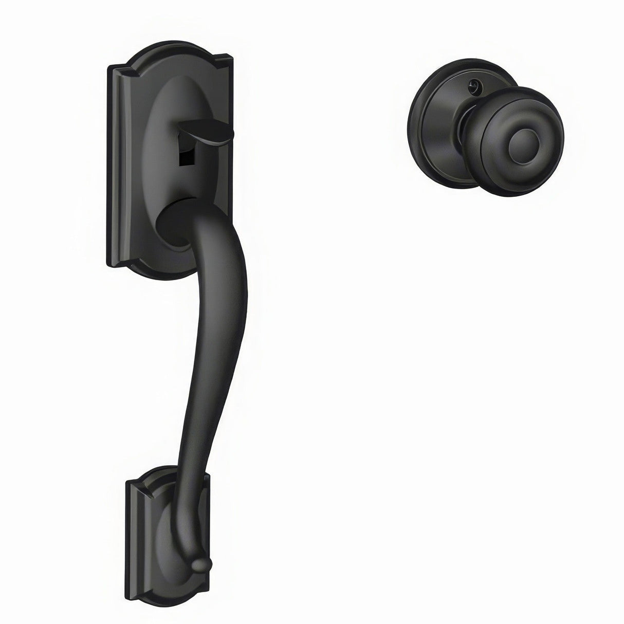 Schlage FE285CAM622GEO matte black electronic keypad lower half handleset